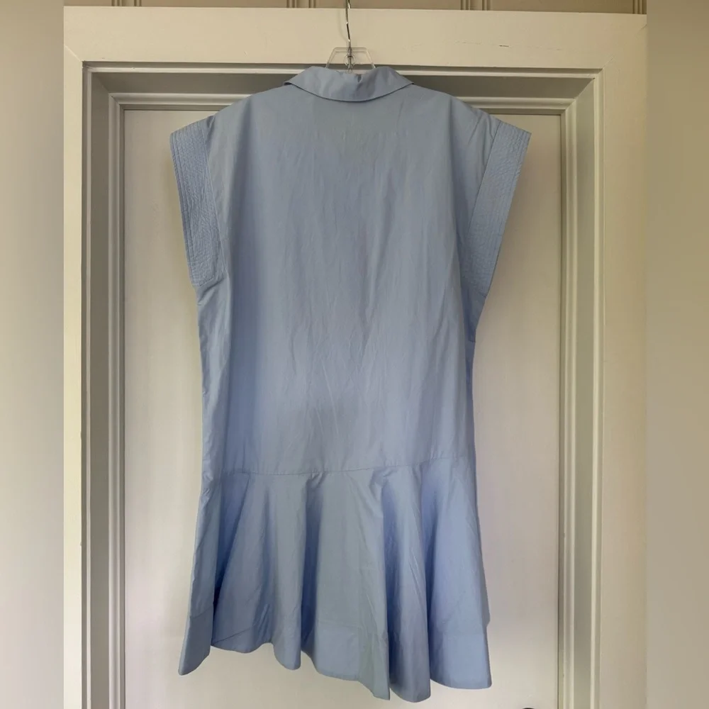 English Factory pale blue poplin dress - Picture 2 of 8